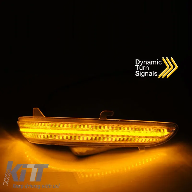 Mirror Led suitable for Citroen C3 16+, C4 Cactus 18+, Opel Corsa F 19+, Peugeot 208 12-20, 2008 13-20 Dynamic Led Canbus Black 2 Pcs