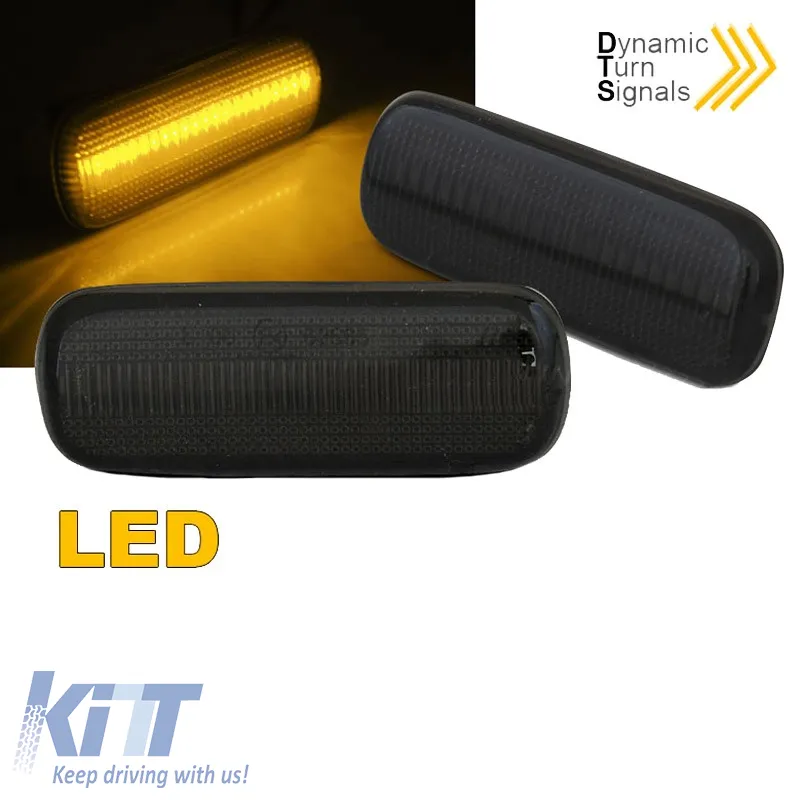 Mirror LED suitable for Citroen C4 04-11 Dynamic LED Canbus Black 2 Pcs