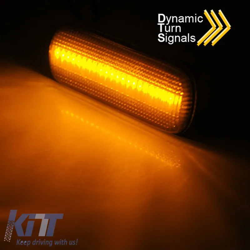 Mirror LED suitable for Citroen C4 04-11 Dynamic LED Canbus Black 2 Pcs