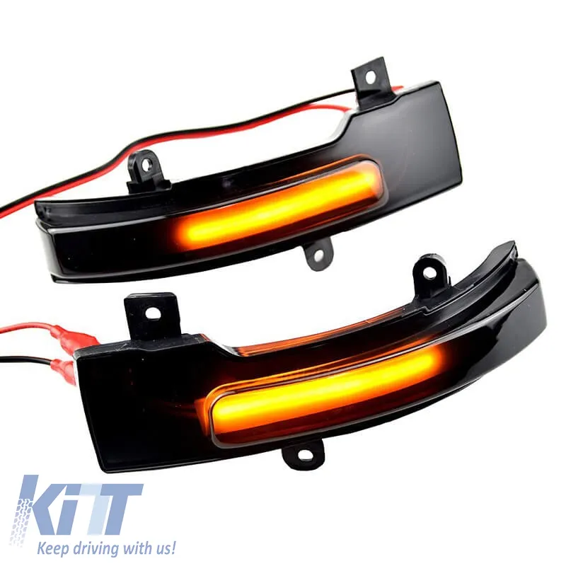Mirror Led suitable for Citroen C4 Air Cross 12-15 / Mitsubishi ASX 10-14, L200 05-15, Pajero, Pajero Sport 08+, Outlander 12+ / Peugeot 4008 12-17 Dynamic Led Canbus Black 2 Pcs