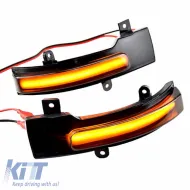 Mirror Led suitable for Citroen C4 Air Cross 12-15 / Mitsubishi ASX 10-14, L200 05-15, Pajero, Pajero Sport 08+, Outlander 12+ / Peugeot 4008 12-17 Dynamic Led Canbus Black 2 Pcs-image-6304262