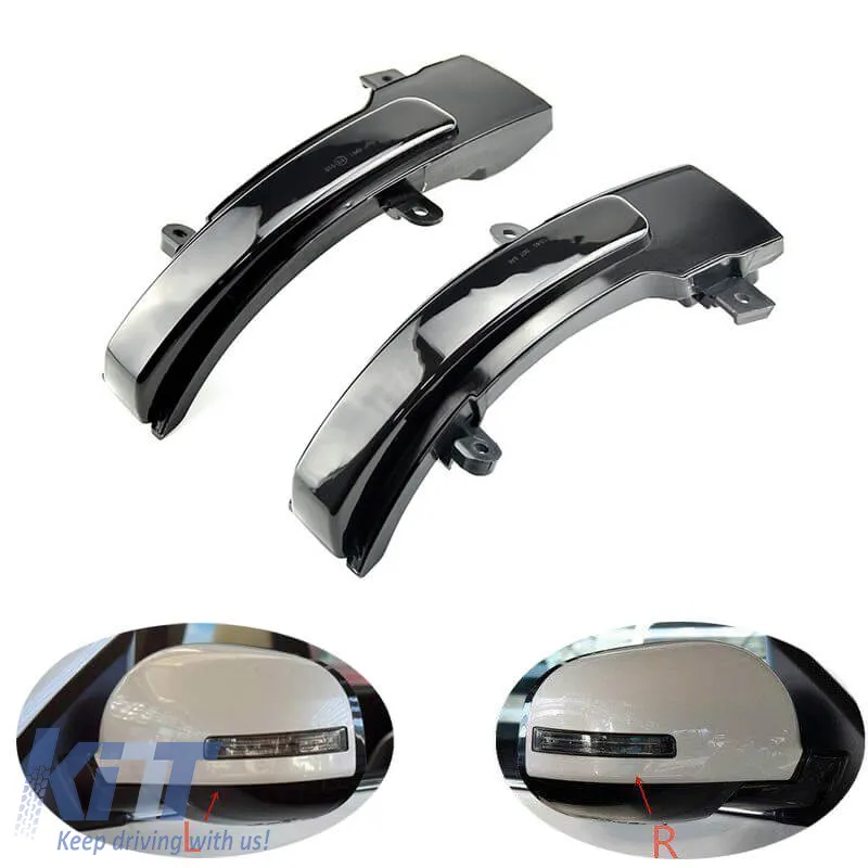 Mirror Led suitable for Citroen C4 Air Cross 12-15 / Mitsubishi ASX 10-14, L200 05-15, Pajero, Pajero Sport 08+, Outlander 12+ / Peugeot 4008 12-17 Dynamic Led Canbus Black 2 Pcs