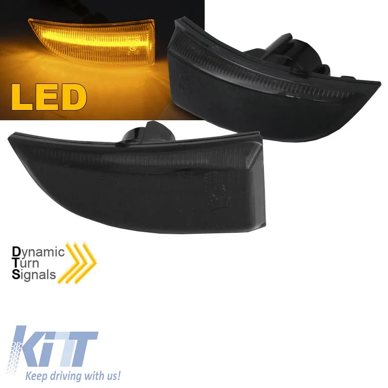 Mirror Led suitable for Renault Megane MK3 08-16, Scenic & Grand Scenic III 09-15, Fluence 09-19, Laguna 07-15 Dynamic Led Smoke 2 Pcs