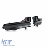 Mirror Led suitable for Skoda Kodiaq 16+ / Karoq 17+ Black (Vehicles With Rear View Camera) Dynamic Canbus Smoke 2 Pcs-image-6293349