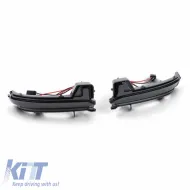 Mirror Led suitable for Skoda Kodiaq 16+ / Karoq 17+ Black (Vehicles With Rear View Camera) Dynamic Canbus Smoke 2 Pcs-image-6293350