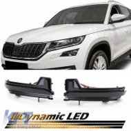 image-27-Mirror Led suitable for Skoda Kodiaq 16+ / Karoq 17+ Black (Vehicles Without Rear View Camera) Dynamic Smoke 2 Pcs