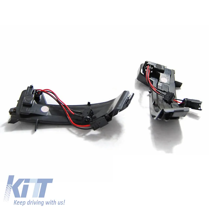 Mirror Led suitable for Skoda Kodiaq 16+ / Karoq 17+ Black (Vehicles Without Rear View Camera) Dynamic Smoke 2 Pcs
