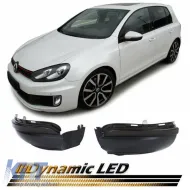 Mirror Led suitable for VW Golf 6 VI 08-12 / Touran 10-15 Dynamic Canbus Smoke 2 Pcs-image-6293323