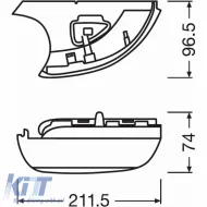 Mirror LED suitable for VW Golf 6 VI 08-12 / Touran 10-15 Osram Dynamic Canbus Black 2 Pcs-image-6293390