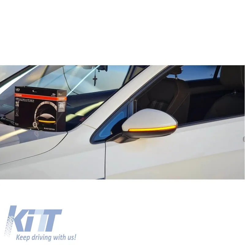 Mirror Led suitable for VW Golf 7 VII / 7.5 FL / Touran II Osram Dynamic Black 2 Pcs