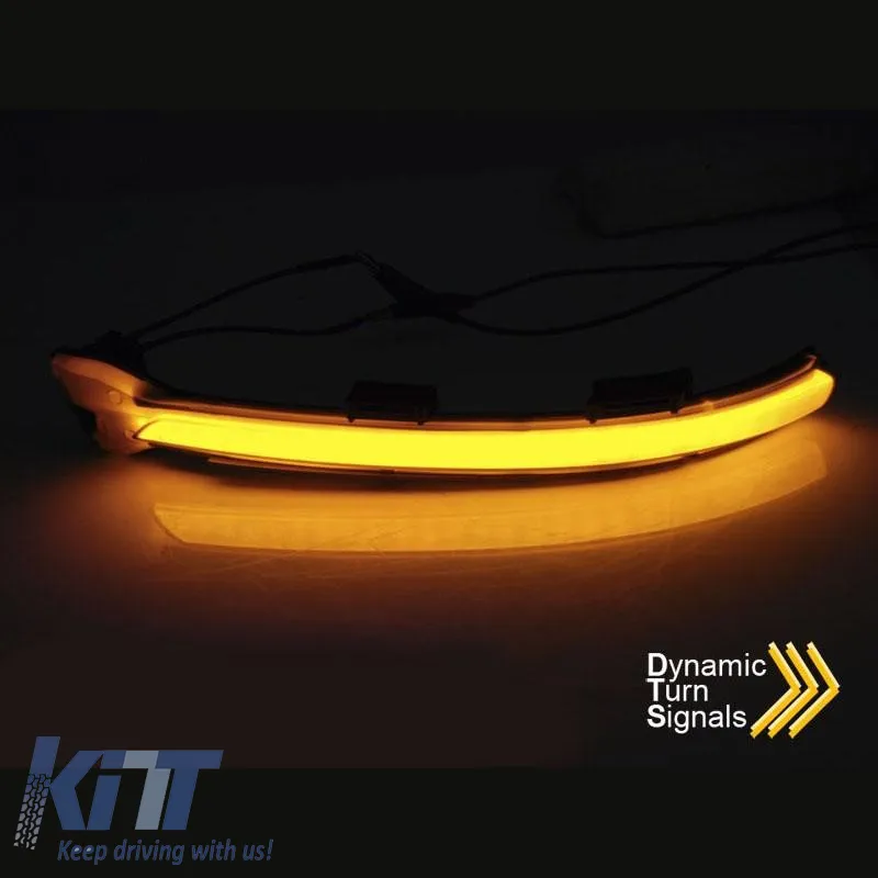 Mirror LED suitable for VW Golf 7 VII, Sportsvan, Touran II Dynamic Smoke 2 Pcs