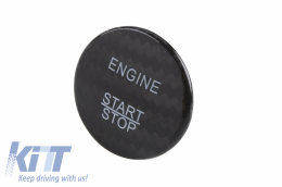 Mittelkonsole Streifen Start Button Cover für Mercedes W205 15-17 Kohlenstoff-image-6064269