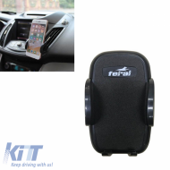 Mobile Holder Suitable for Car Air Vents Black With White Logo Feral 22114