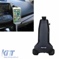 Mobile Holder Suitable for Car Air Vents Black With White Logo Feral 22116