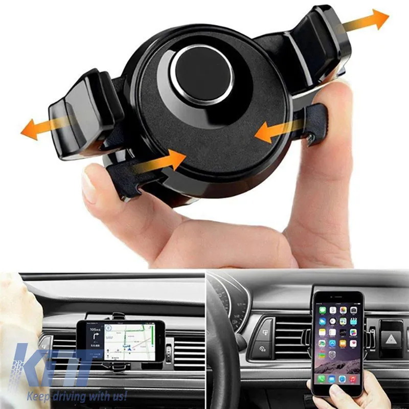 Mobile Holder suitable for Car Air Vents Black Mechanical Era 84mm 99141
