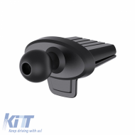 Mobile holder suitable for dashboard and car air vents with arm and adjustable hooks on mobile accessories, black, 1 piece.