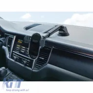 Mobile holder suitable for dashboard and for car air vents with arm and adjustable hooks on mobile accessories, black, 1 piece.-image-6315294