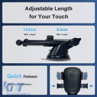 Mobile Holder suitable for Dashboard with Hooks and Adjustable Angle on Mobile Accessories Black 1 Piece