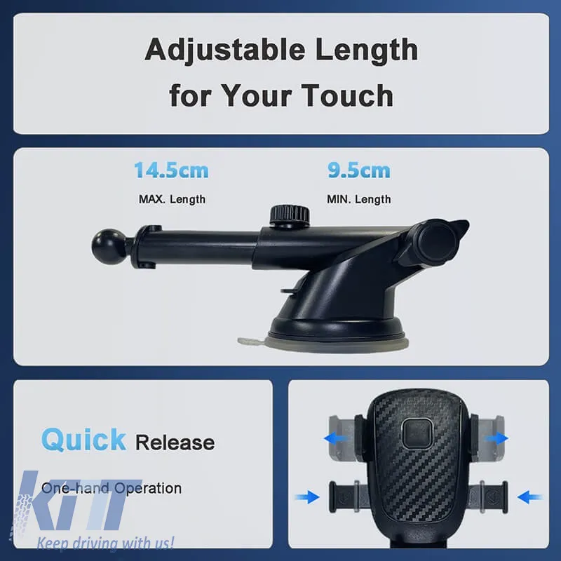 Mobile Holder suitable for Dashboard with Hooks and Adjustable Angle on Mobile Accessories Black 1 Piece