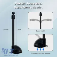 Mobile Holder suitable for Windscreen with Suction Cup and Flexible Arm on Mobile Accessories Black 1 Piece-image-6315345