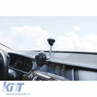 Mobile Holder suitable for Windscreen with Suction Cup and Flexible Arm on Mobile Accessories Black 1 Piece