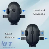 Mobile Holder suitable for Windscreen with Suction Cup and Flexible Arm on Mobile Accessories Black 1 Piece-image-6316352