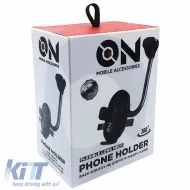Mobile Holder suitable for Windscreen with Suction Cup and Flexible Arm on Mobile Accessories Black 1 Piece-image-6316355