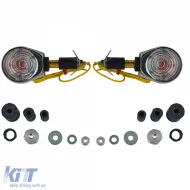 image-5-Motorcycle bull's-eye indicators handlebar end indicators chrome clear with E-mark