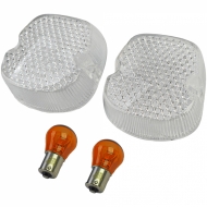 Motorcycle indicator lens white for Honda CB 250 400 450 FT 500 MTX 200 XL 500 S XL - ODLHMO2124