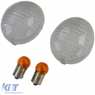 image-52-Motorcycle indicator lenses indicator pair white for Enduro X-limit MBK 50 Yamaha DT50R