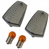 Motorcycle indicator lenses turn signal pair smoke for Yamaha FZR FZ XJR XJ TDM 600-1300 - ODSTMO0924