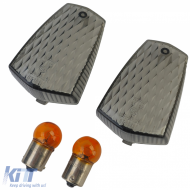 Motorcycle indicator lenses turn signal pair smoke for Yamaha FZR FZ XJR XJ TDM 600-1300 - ODSY6021781