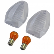 Motorcycle Indicator Lenses White for Suzuki DL V-Strom GSF GSR GSX F S - ODLSMO1923