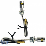 Motorcycle LED license plate light illumination mini chrome aluminum universal-image-6258526