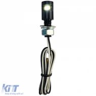 Motorcycle LED License Plate Light Mini Black Aluminum Universal