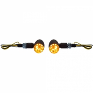 Motorcycle LED Micro Indicator Bullet Custom Mini Indicator Black with E-Mark