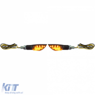 Motorcycle LED Mini Indicators Universal Mini Turn Signals Black with E-Mark