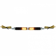 Motorcycle LED Mini Turn Signal Bolt Black Tinted Universal with E-Mark - ODLHMO2169
