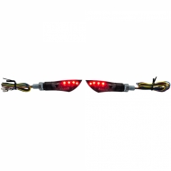 Motorcycle LED Mini Turn Signal Taillight Dual Universal Black with E-Mark - ODLHMO0256