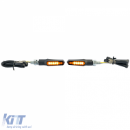 Motorcycle LED Mini Turn Signals and Position Light Shark Black Smoke with E-Mark - ODLH6025696