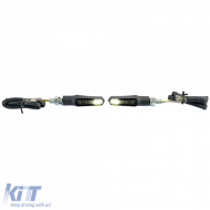 Motorcycle LED Mini Turn Signals and Position Light Shark Black Smoke with E-Mark-image-6258860