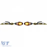 image-3-Motorcycle LED Mini Turn Signals Custom Drop Style Mini Indicators Black + E-Mark