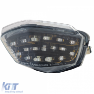 Motorcycle LED Tail Light Clear Lens Black for Kawasaki Ninja 250R EX250 08-11 - ODTLK6025635