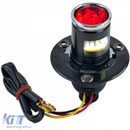 Motorcycle LED tail light LUCAS lamp small classic black with E-mark - ODTLAR6025555