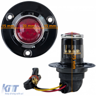 Motorcycle LED tail light LUCAS lamp small classic black with E-mark-image-6258471