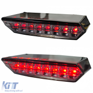 Motorcycle LED taillight brake light universal Boston style custom smoke E-approved-image-6258754