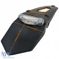 Motorcycle LED taillight license plate holder for Enduro Cross Sumo E-mark-image-6258601