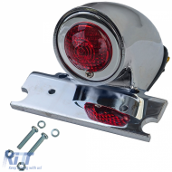 Motorcycle LED Universal Sparto Taillight Chrome Retro Harley Chopper - ODTLJ6025660