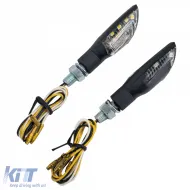 Motorcycle LED Universal Turn Signal Dual + Position Light Black with E-Mark-image-6258843