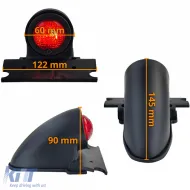 Motorcycle taillight Sparto black universal for chopper old school Harley retro-image-6261600